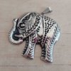 DIJE DE ACERO ELEFANTE HUECO. 51 X 55 MM