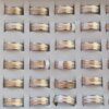 ANILLOS DE ACERO ALIANZAS COMBINADO CON DORADO X 36 UNIDADES SURTIDOS EN MEDIDAS. (MEDIDAS DEL 17 AL 20)