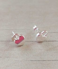 ARO DE ACERO BLANCO CORAZÓN CANDADO BOMBÉ.