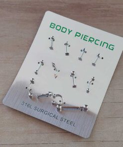 BLISTER DE PIERCING X 12 UNIDADES SURTIDAS