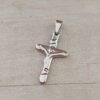 DIJE DE ACERO CRUZ CON CRISTO 19 X 32 MM