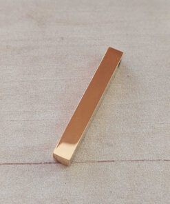 DIJE DE ACERO DORADO BARRA PASA CADENA 5 X 40 MM PARA GRABAR.