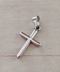 DIJE DE ACERO CRUZ PALITO 20 X 37 MM