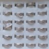 ANILLOS DE ACERO ALIANZA ARENADA RAYAS DIAGONALES X 36 UNIDADES SURTIDOS EN MEDIDAS. (MEDIDAS DEL 17 AL 20)