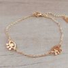 PULSERA DE ACERO DORADO ESLABÓN ESPEJITO CON DOBLE OJO. LARGO 18 CM + 4 CM EXT.