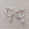 ARO DE ACERO ARGOLLA 15 MM CON BOCA DE STRASS BLANCO
