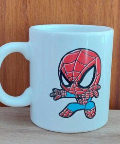 TAZA CERÁMICA BLANCA CON ESTAMPA