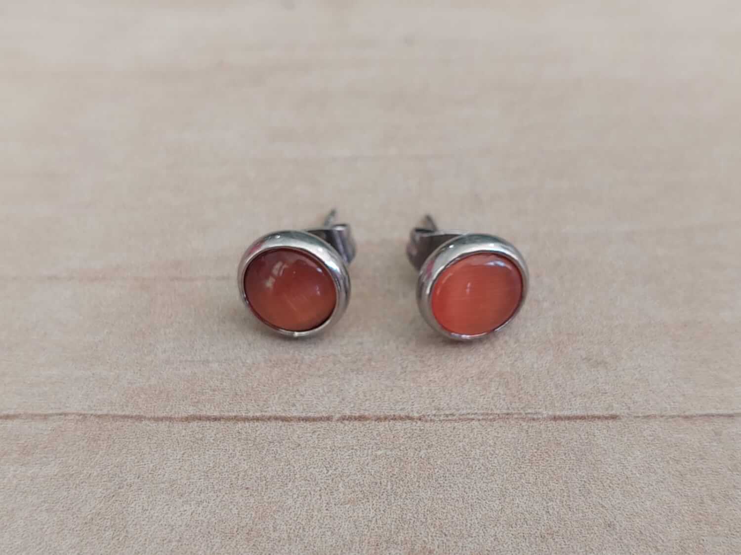 ARO DE ACERO PASTILLA 8 MM PIEDRA OXIDO