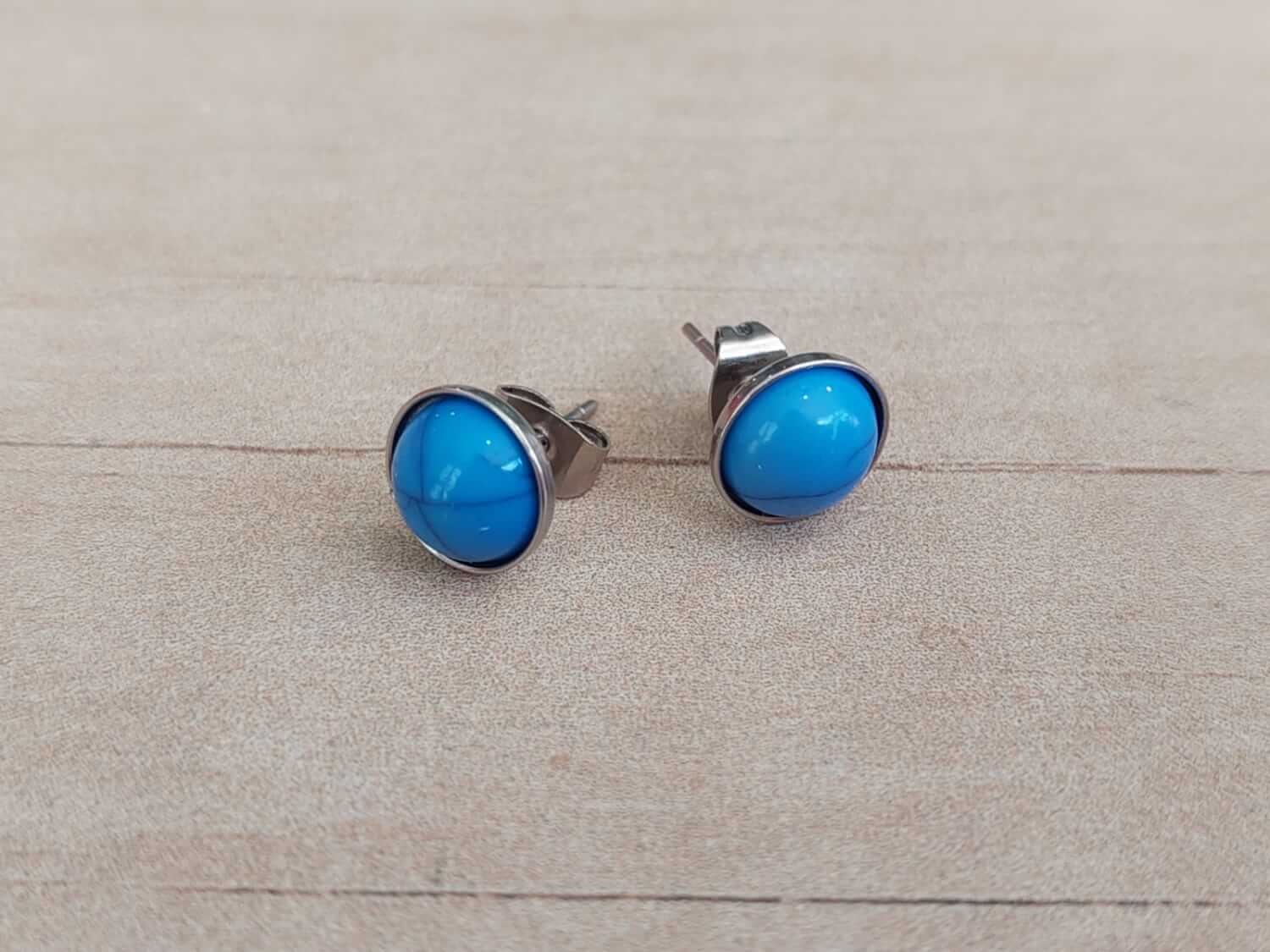 ARO DE ACERO PASTILLA 9 MM SÍMIL PIEDRA AZULINO