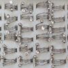 ANILLOS DE ACERO ABIERTO VARIAS VUELTAS CON BOLITA Y STRASS X 36 UNIDADES. SURTIDOS EN MEDIDAS. (MEDIDAS DEL 17 AL 22)