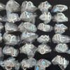 ANILLO DE ACERO BLANCO SIGNOS DEL ZODIACO X 36 UNIDADES. NÚMEROS 16 AL 18.
