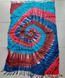 PAREO HINDU BATIK CON FLECOS 100 X 180 CM.