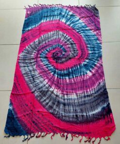 PAREO HINDU BATIK CON FLECOS 100 X 180 CM.