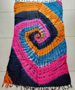 PAREO HINDU BATIK CON FLECOS 100 X 180 CM.