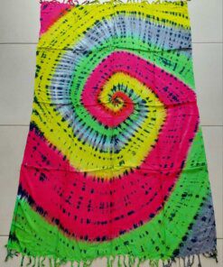 PAREO HINDU BATIK CON FLECOS 100 X 180 CM.