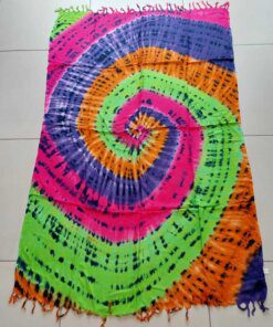 PAREO HINDU BATIK CON FLECOS 100 X 180 CM.