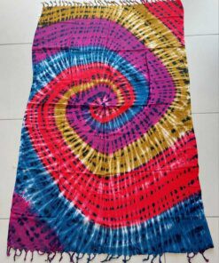 PAREO HINDU BATIK CON FLECOS 100 X 180 CM.