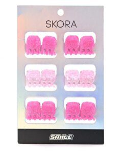 Set de broche rectangular glitter x12unid X 12 set