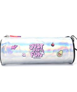 Cartuchera Tubo Think happy shine holograma just fun 22x7.5 x1u
