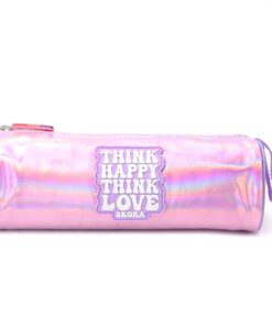 Cartuchera Tubo Think happy shine con goma 22x7.5 x1u