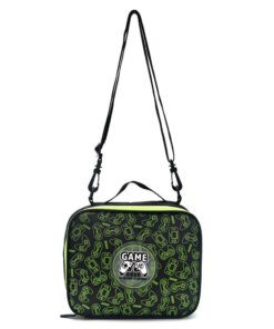 LUNCHERA LETS PLAY GAMER GAME OVER CON GOMA 24X20X10CM X1U