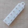 BLISTER DE AROS DE ACERO PERLA BLANCA ENGARZADA 4 MM X 6 PARES