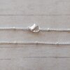 CADENA DE ACERO BLANCO GRUMET 0.4 CON BOLITAS INTERCALADAS.