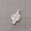 DIJE DE ACERO BLANCO  CACTUS 13 X 23 MM