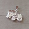 DIJE DE ACERO BLANCO ELEFANTE 30 X 18 MM