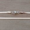 CADENA DE ACERO BLANCO COLA DE RATÓN CHATA 2.5 MM. LARGO  45 CM + 5CM DE EXT