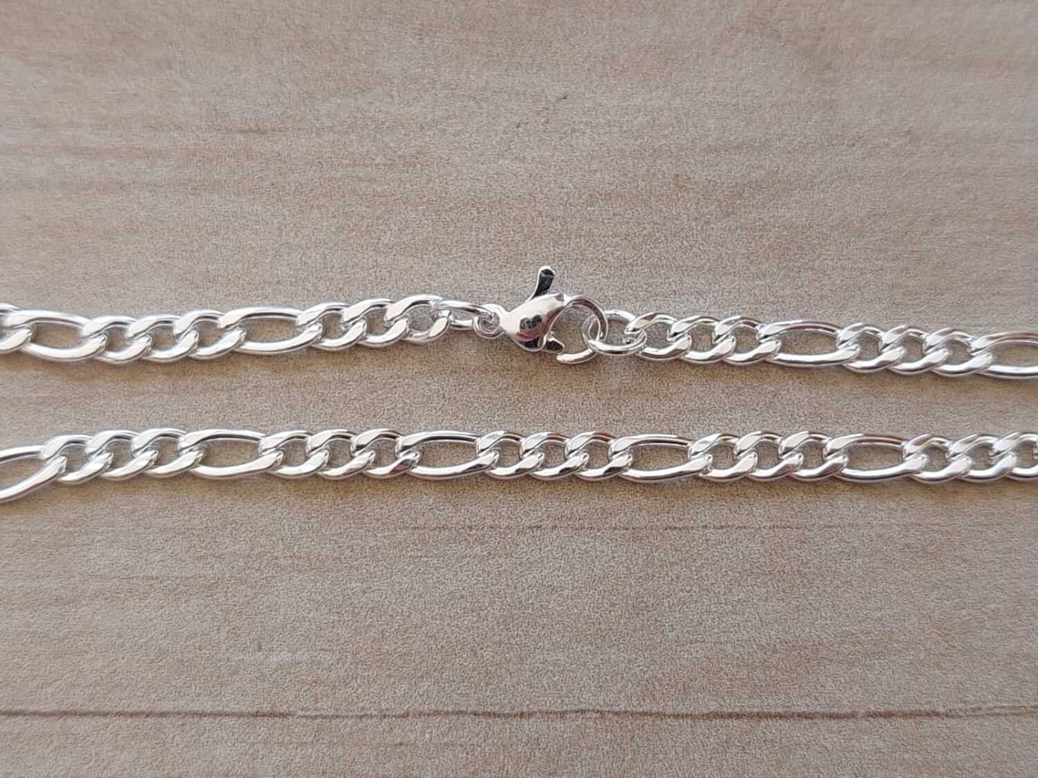 CADENA DE ACERO BLANCO FIGARO 1.0