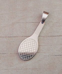 DIJE DE ACERO RAQUETA DE TENNIS 14 X 35 MM