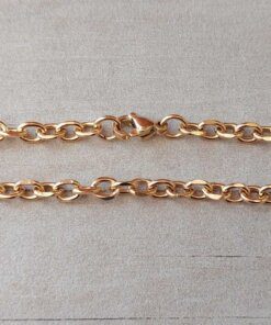 CADENA DE ACERO DORADO ESLABÓN TIFFANY 1.2 X 60 CM