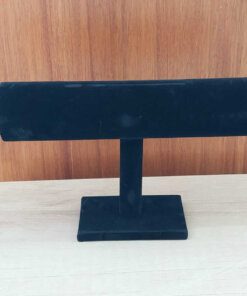 EXHIBIDOR PARA PULSERAS TUBO DE CUERINA NEGRO 23 CM EN 1 NIVEL