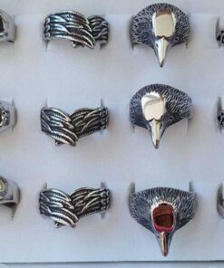 ANILLOS DE ACERO X 12 UNIDADES SURTIDOS EN MEDIDAS Y MODELOS. (MEDIDAS DEL 20 AL 24)