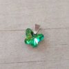 DIJE DE ACERO MARIPOSA 15 MM X 12 MM DE ACRÍLICO VERDE TORNASOLADO.