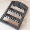 BLISTER DE AROS DE ACERO NEGRO ARGOLLA BISAGRA X 12 PARES. MEDIDA 3 X 13 MM