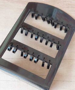 BLISTER DE AROS DE ACERO NEGRO ARGOLLA BISAGRA X 12 PARES. MEDIDA 3 X 13 MM