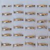 ANILLOS DE ACERO ALIANZAS COMBINADO IRREGULARMENTE CON DORADO X 36 UNIDADES SURTIDOS EN MEDIDAS. (MEDIDAS DEL 18 AL 21)