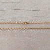 CADENA DE ACERO DORADO BOLITA CON TRABA 2.4. LARGO 45 CM