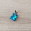 DIJE DE ACERO OSITO DE 15 MM ACRÍLICO TURQUESA.