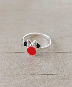 ANILLO NENA LAMINADO EN PLATA ESMALTADO MINNIE.