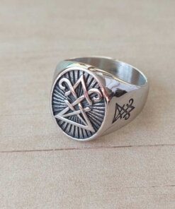 ANILLO DE ACERO LUCIFER OVAL.