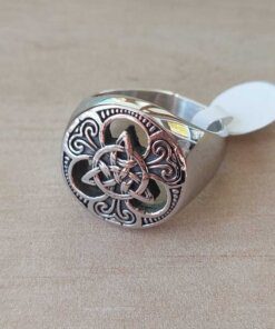 ANILLO DE ACERO VIKINGO CELTA TRIQUETA