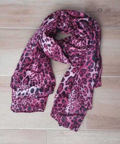 PASHMINA ESTAMPADA ANIMAL PRINT TRAMADA SIN FLECOS. 85 X 180 CM.