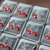 ABRIDOR PLATA ESMALTADO MANZANA CON STRASS