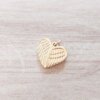 DIJE DE ACERO DORADO ALAS EN FORMA DE CORAZÓN 18 MM