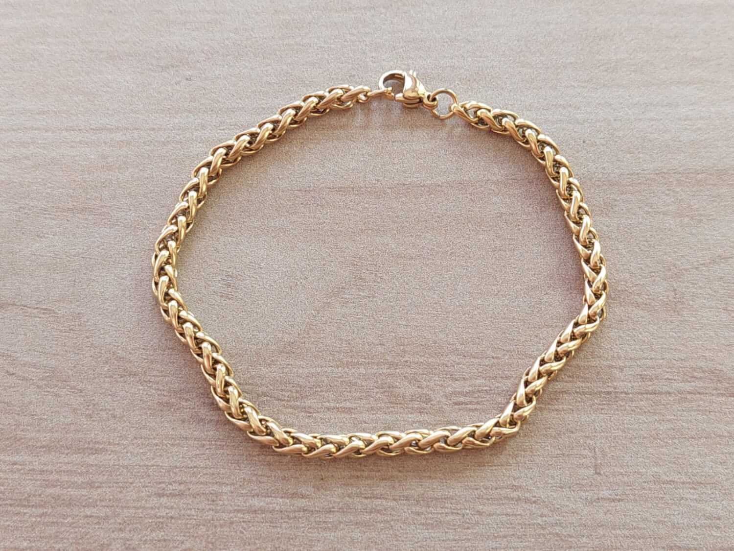 PULSERA DE ACERO DORADO ESPIGA 3.0.