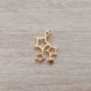 DIJE DE ACERO DORADO 4 ESTRELLAS 17 X 13 MM