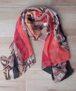 PASHMINA ESTAMPADA ANIMAL PRINT SIN FLECOS, 80 X 180 CM.